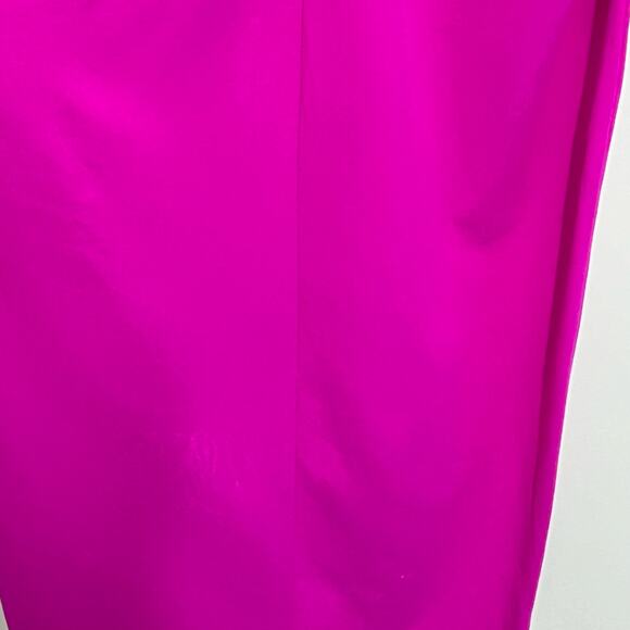Susana Monaco Womens Small Plunge Neck Ruched Bodycon Maxi Dress Magenta NWT - Picture 15 of 16